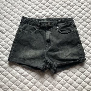 Black Denim Shorts